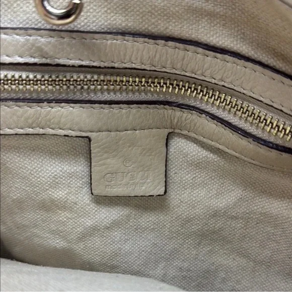 Gucci Tan Tote Bag with Iconic Design 100% Authentic - Picture 2 of 12